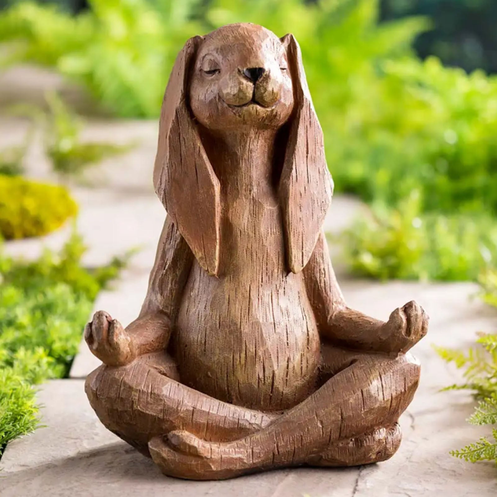 Yoga Space Gift Art Deco Animal Buddha Statue Resin Rabbit Buddha