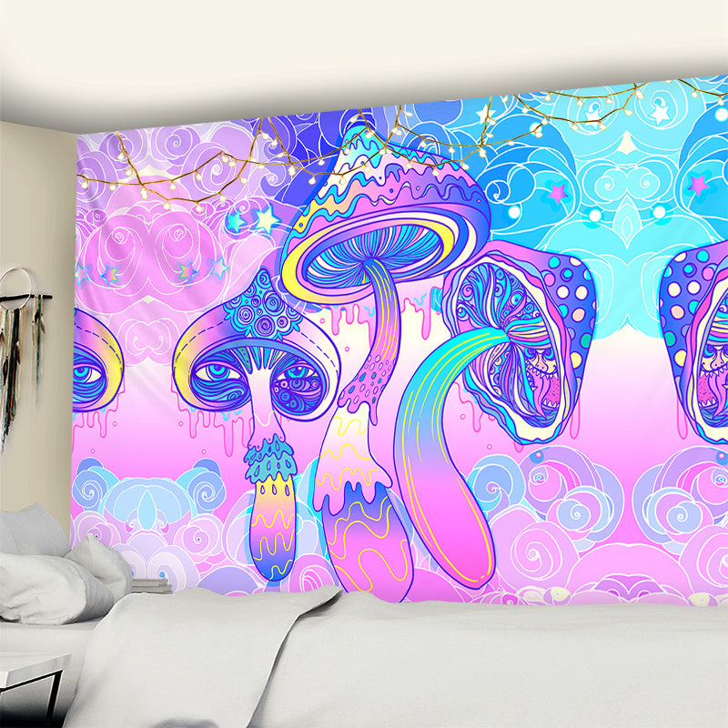 Dream Mushroom Psychedelic Rug Boho Home Decor